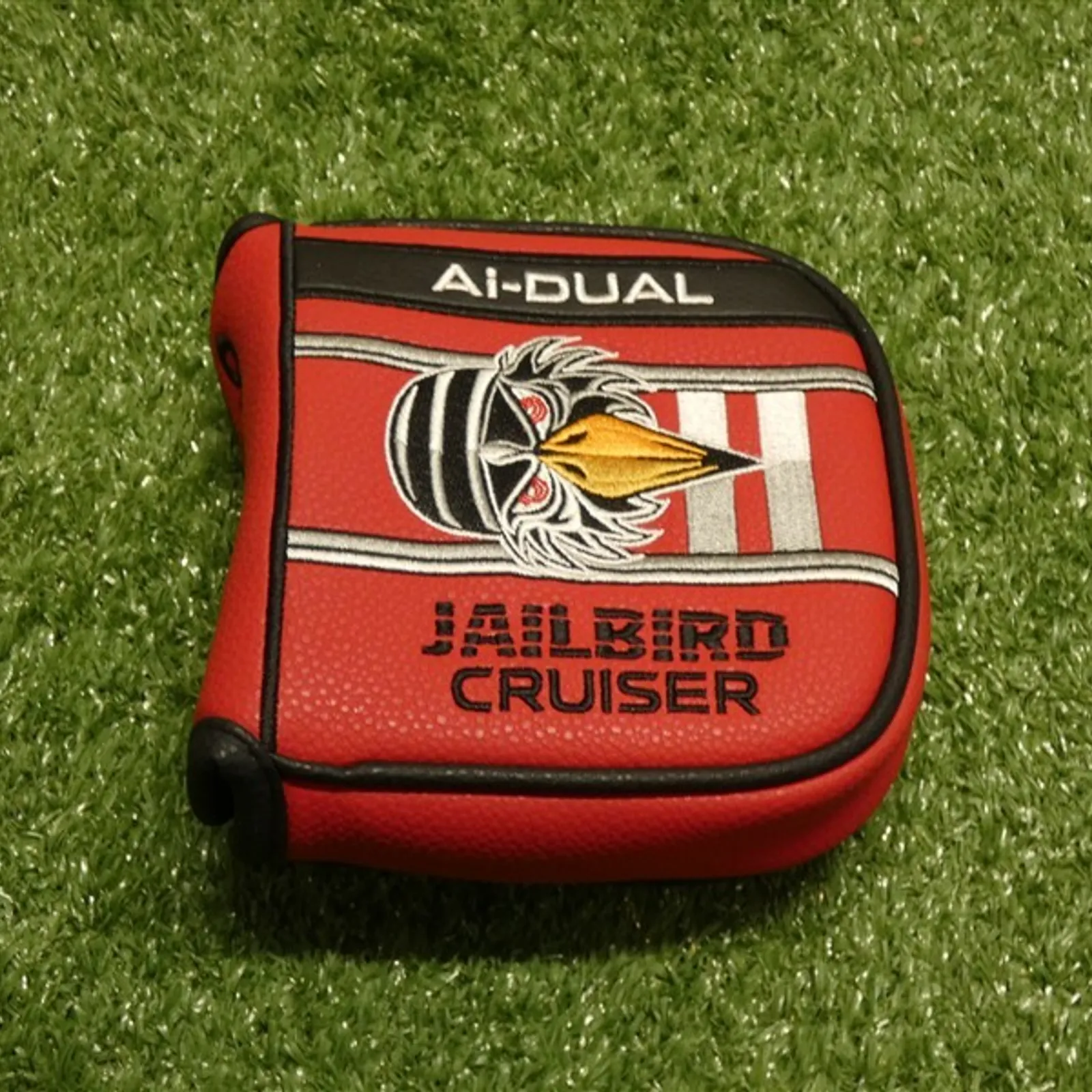 Odyssey Ai-Dual Jailbird Cruiser Mallet Putter Headcover Red/Black New