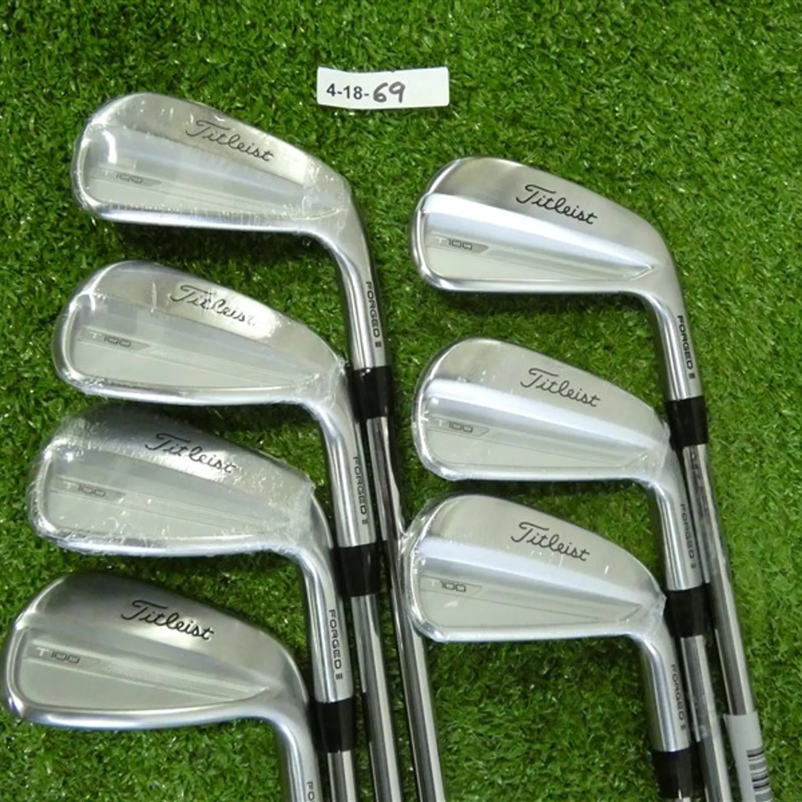 Titleist 2023 T100 Forged Irons 4-P AMT Tour White S300 Stiff