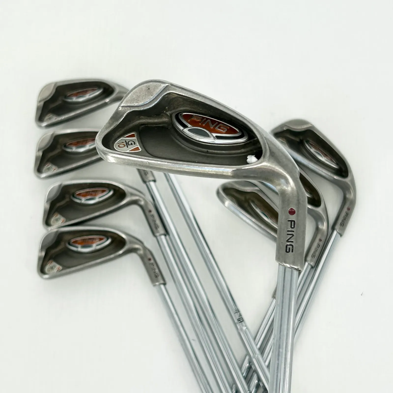 Ping G10 4-9, PW, SW Iron Set - Ping AWT Stiff Shafts - Lamkin