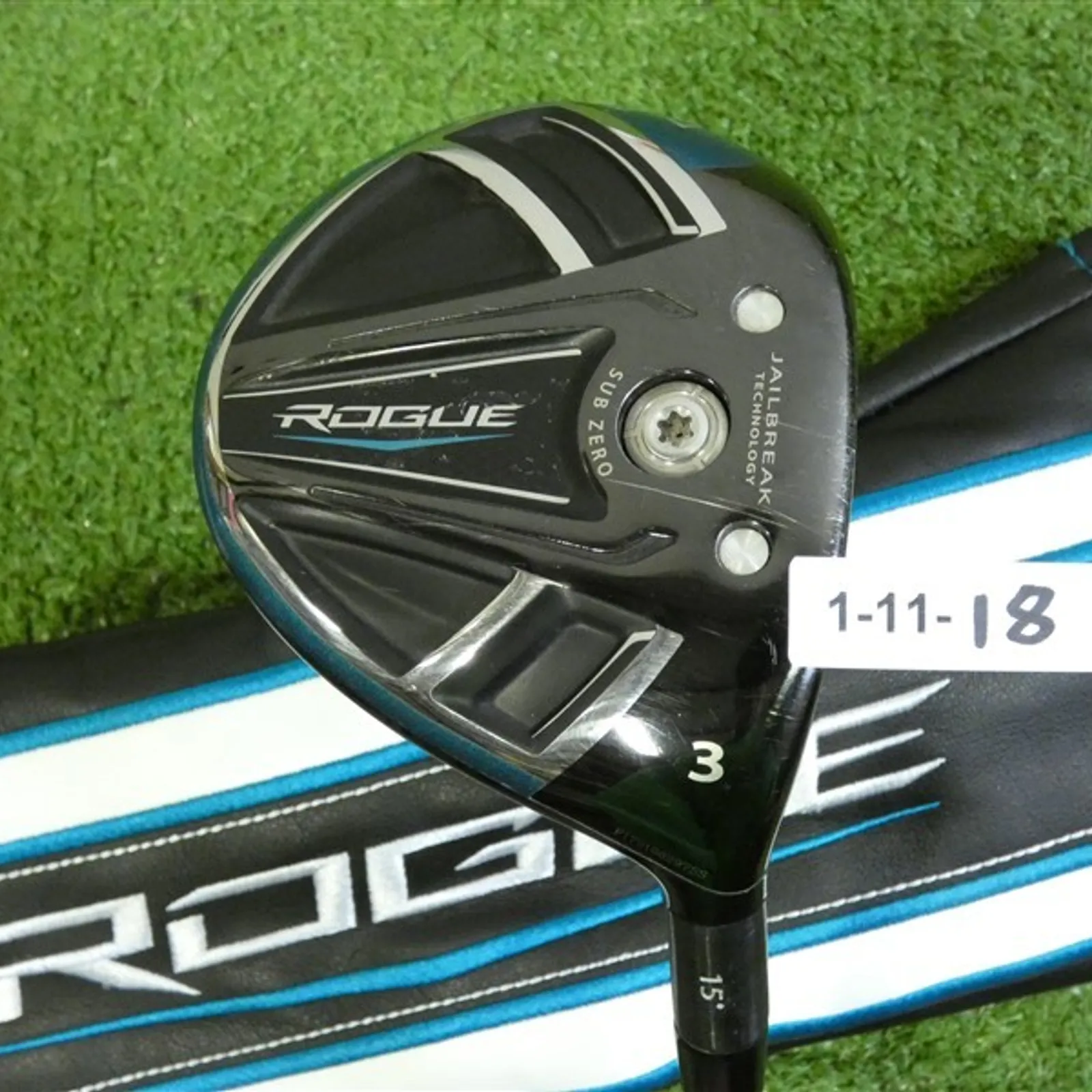 Callaway Rogue Sub Zero 15* 3 Wood Tour AD DI-7X Extra Stiff