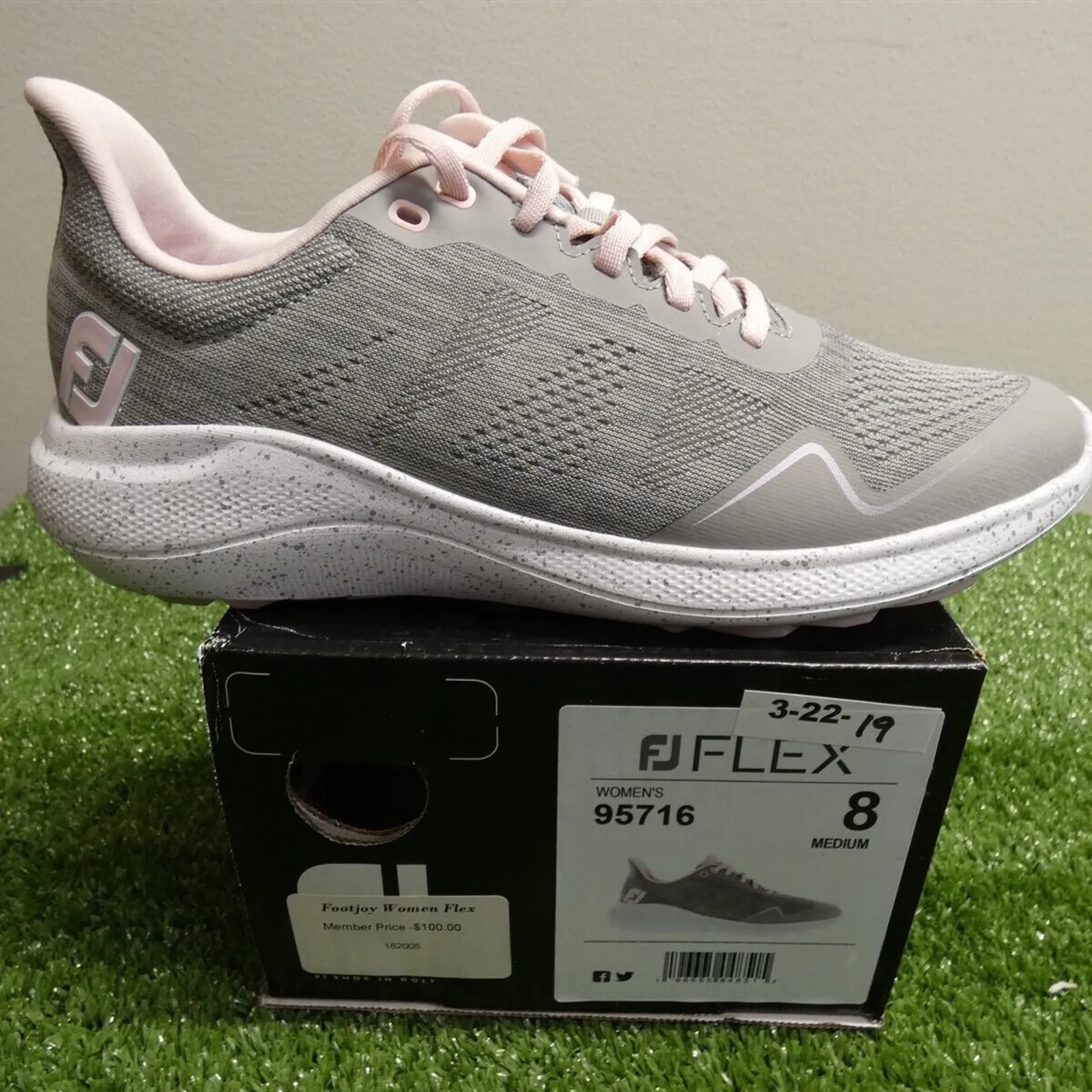 FootJoy Flex Spikeless Womens Ladies Golf Shoes Size 8 M Grey 95716 NEW