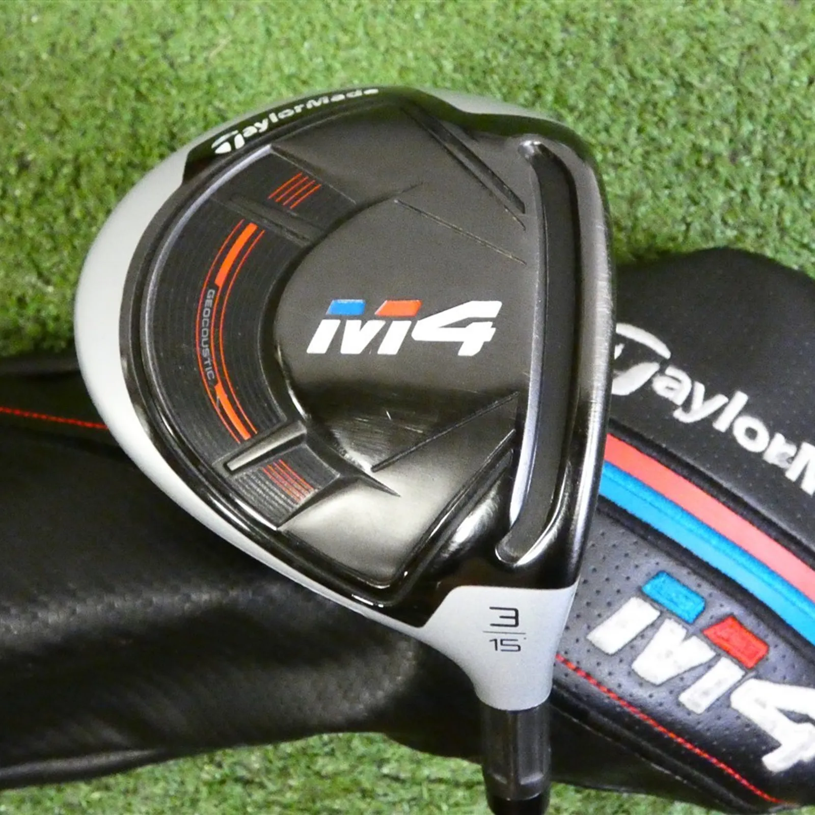 TaylorMade M4 15* 3 Wood Atmos 5R Regular Graphite with Headcover