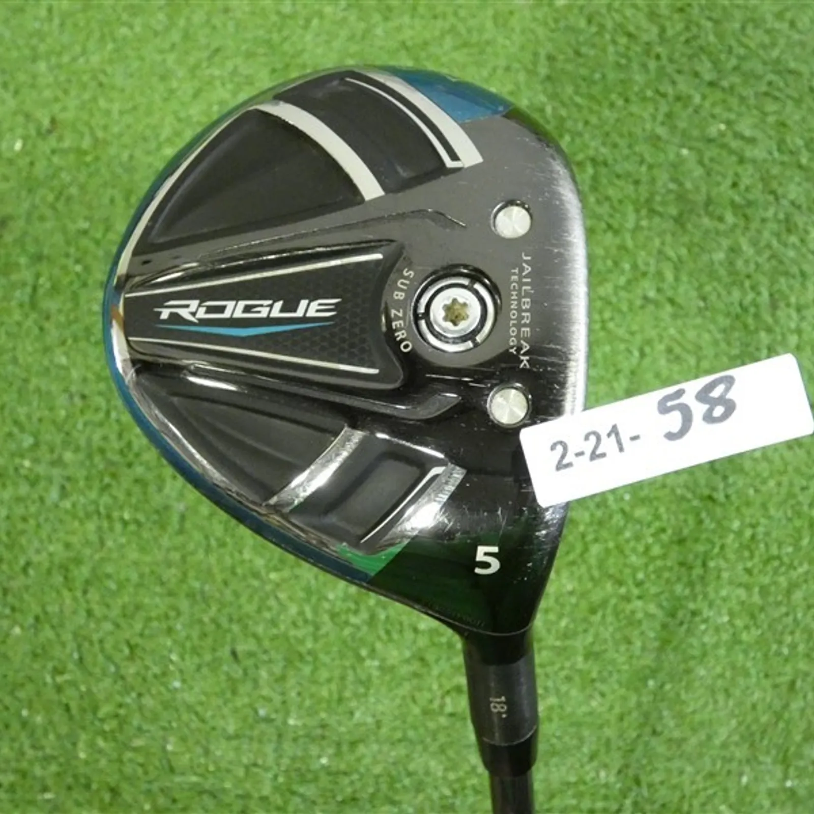 Callaway Rogue Sub Zero 18* 5 Wood Even Flow 75g 6.0 Stiff Graphite