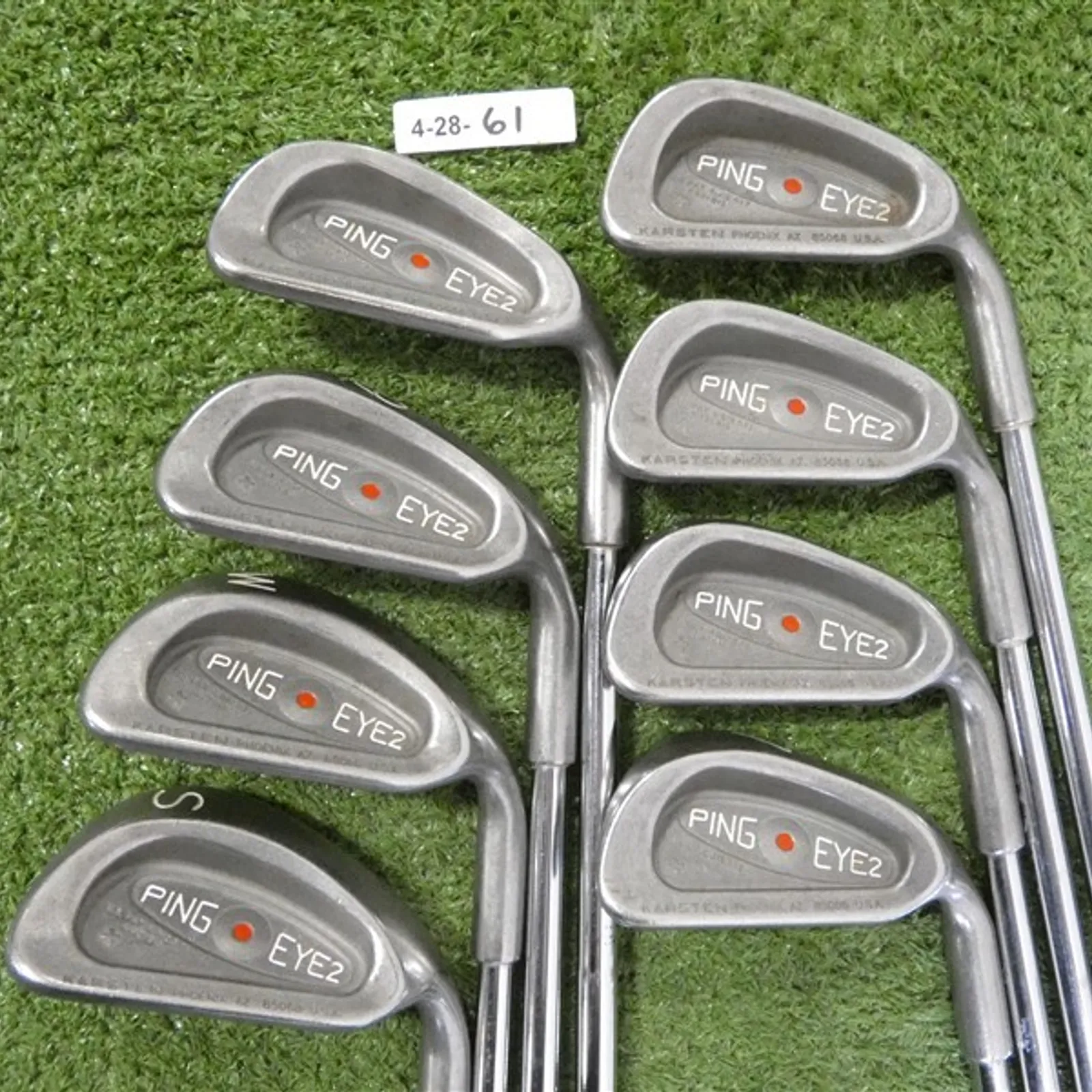 Ping Eye 2+ Plus Irons 4-W & S KT Stiff Steel Red Dot 1* Flat