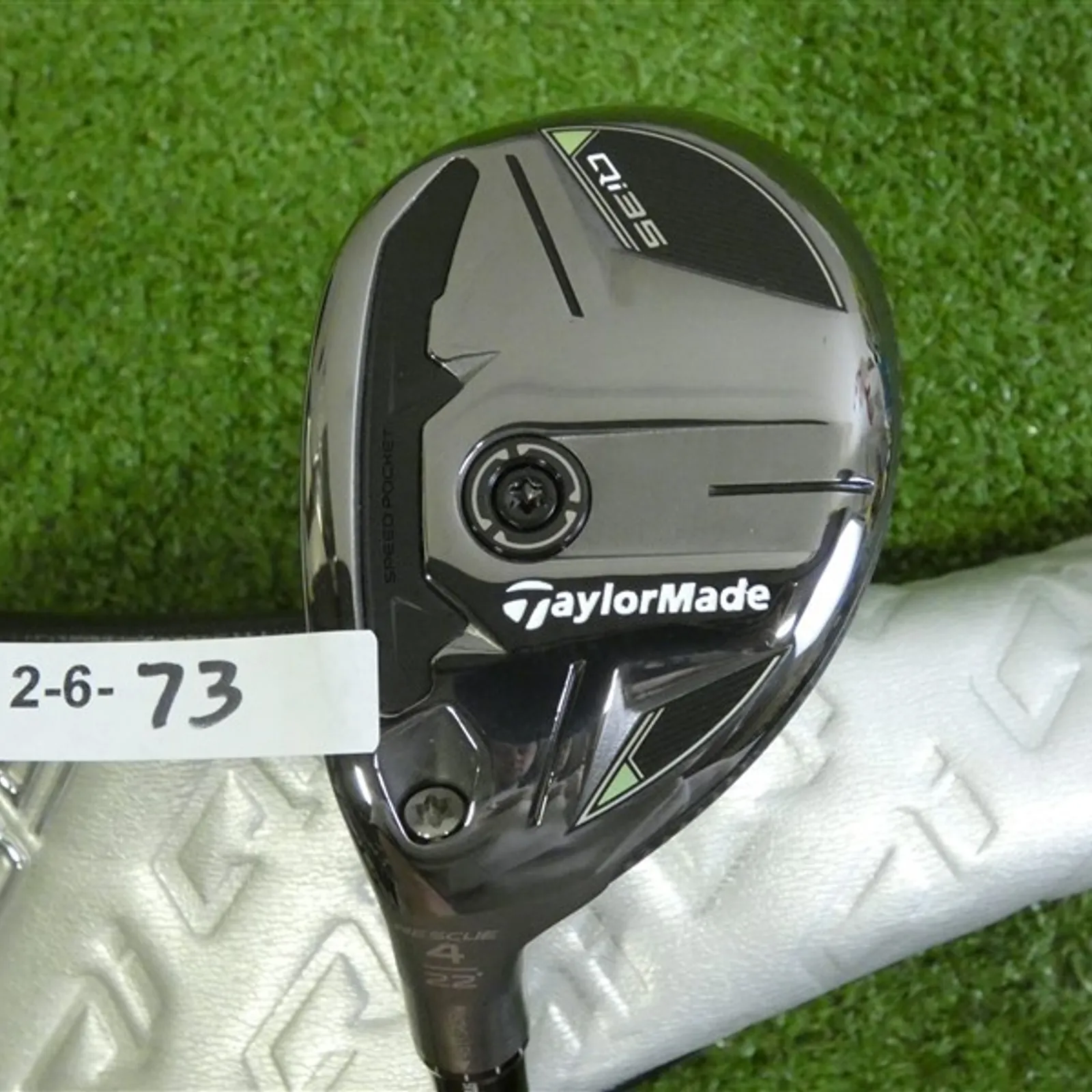 TaylorMade Qi35 22* Left Hand 4 Hybrid Rescue Ventus Blue 6