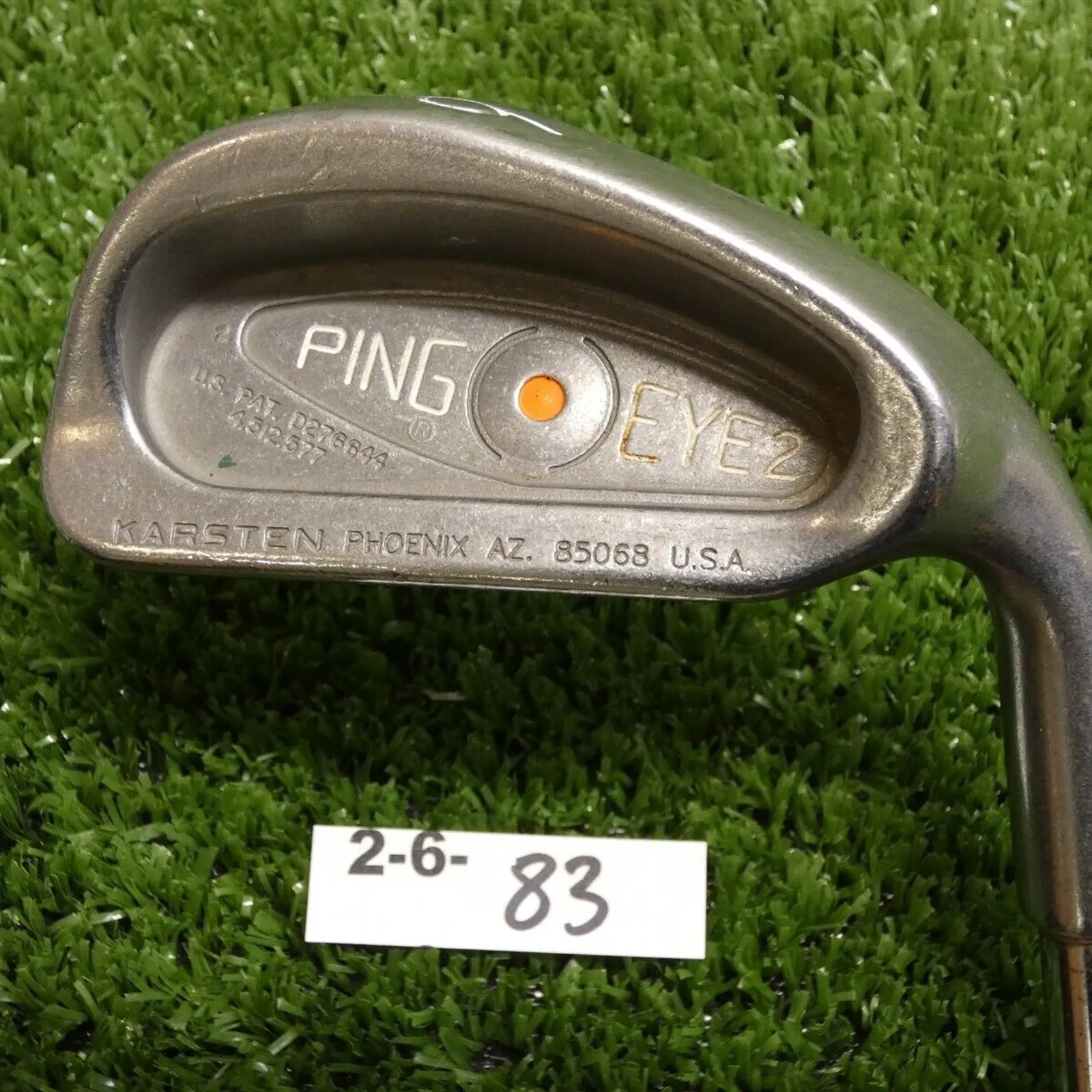 PING Eye 2 6 Iron ZZ Lite Stiff Steel Orange Dot 2.25* Flat -.5