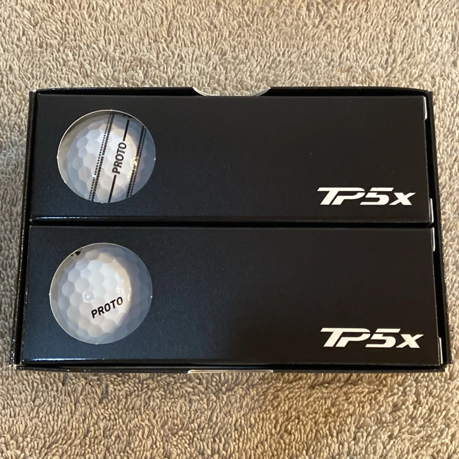 TaylorMade 2026 TP5x Prototype Golf Balls (6) White + Stripe