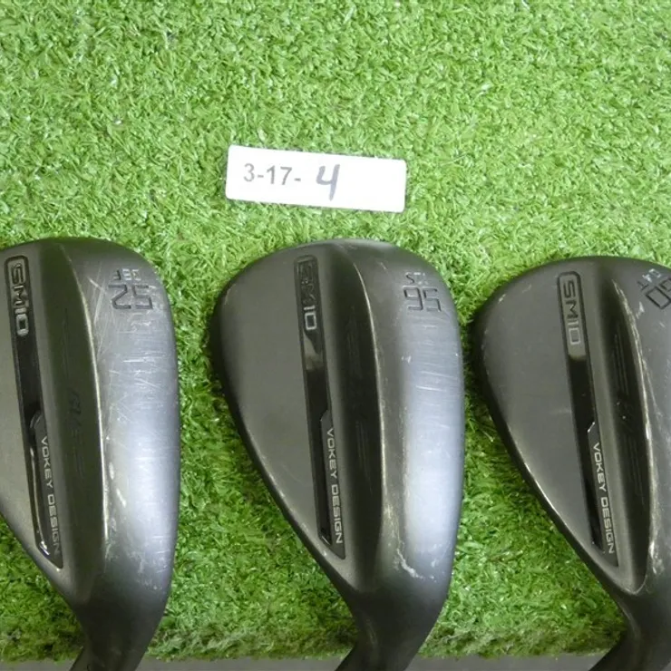 Titleist Vokey SM10 Black 52/56/60 8/10/4 Gap/Sand/Lob Wedge Set F/