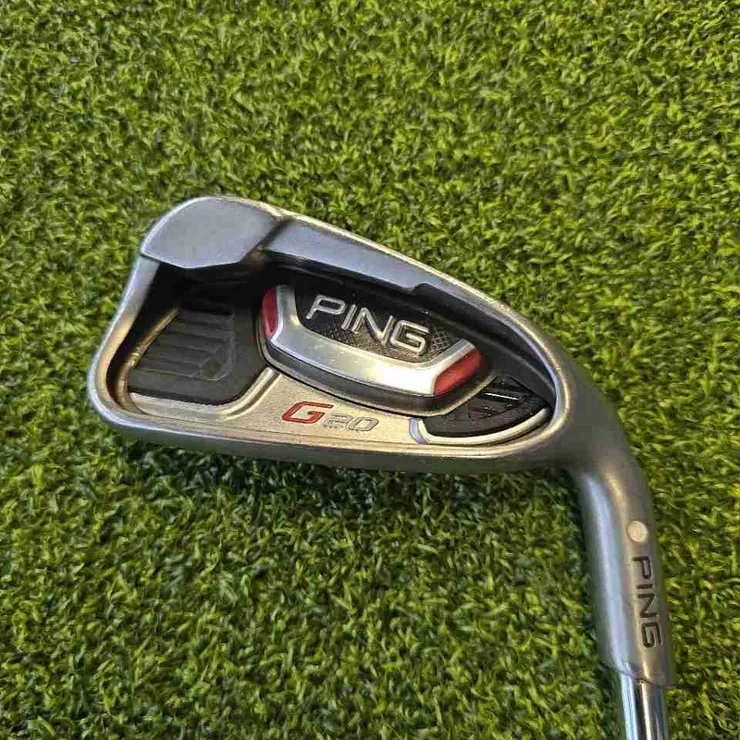 Ping G20 Iron Set 8 Clubs 4-PW UW White Dot CFS Stiff Steel Shaft