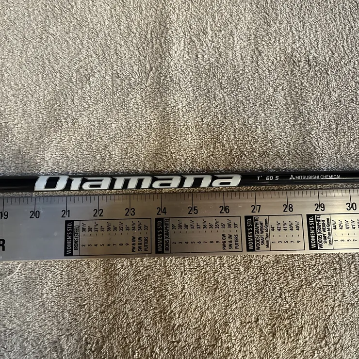 Mitsubishi Diamana T+ 60 S 44 5/8” TaylorMade Driver Shaft