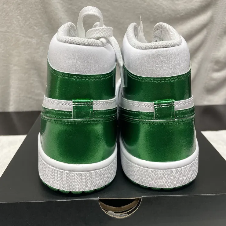 Nike Air Jordan 1 High G Golf Shoe White/Pine Green Men's Size 12
