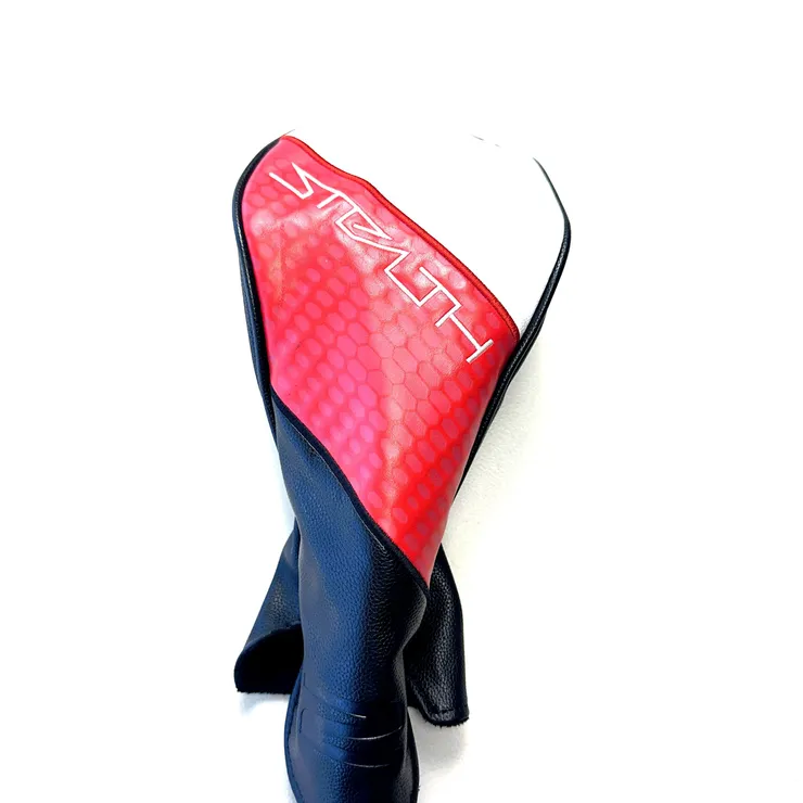 TaylorMade Stealth Driver Headcover Red White Black Synthetic Leather