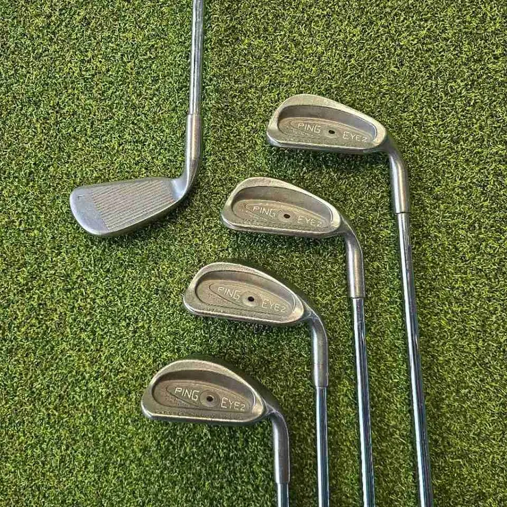 Ping Eye 2 Iron Set 5 Clubs 7-PW SW Steel Shaft Stiff Flex Right Hand