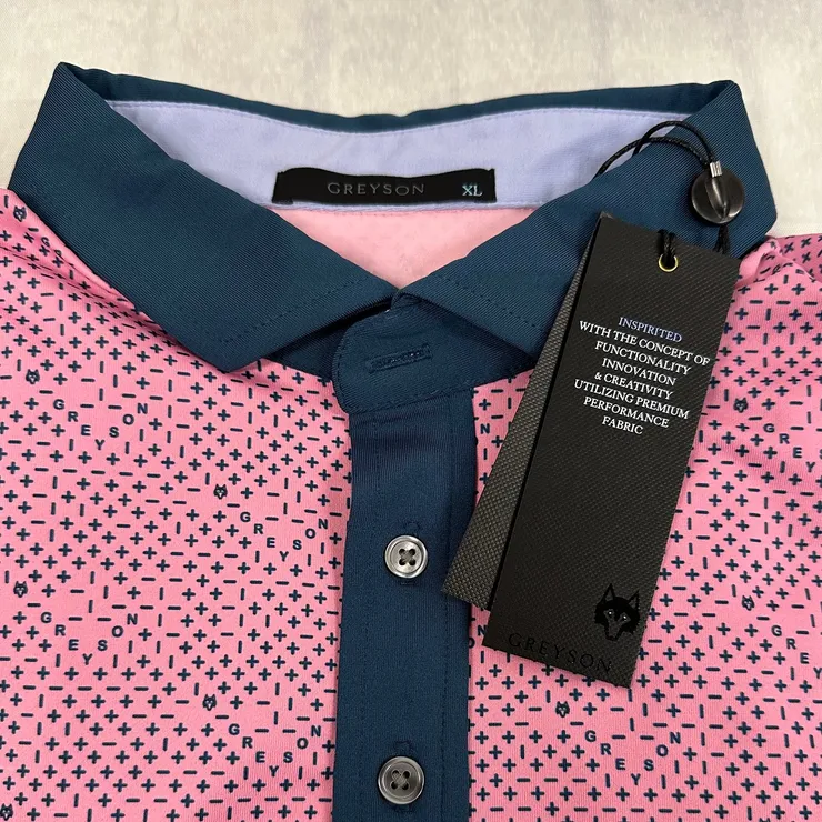 Greyson Plus Or Minus Polo - Wild Rose - XL - New!