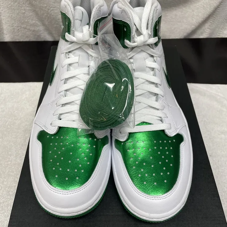 Amazon.com | Nike Men's Jordan 1 High Golf Shoes, White/Pine