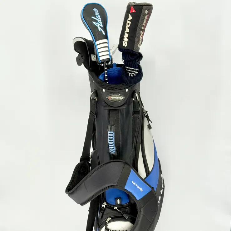 Adams Golf スタンドバッグ ネイビー Adams Golf Full Bag - 6-PW - 4 & 5 Hybrid - 3 & 5 Wood - Putter