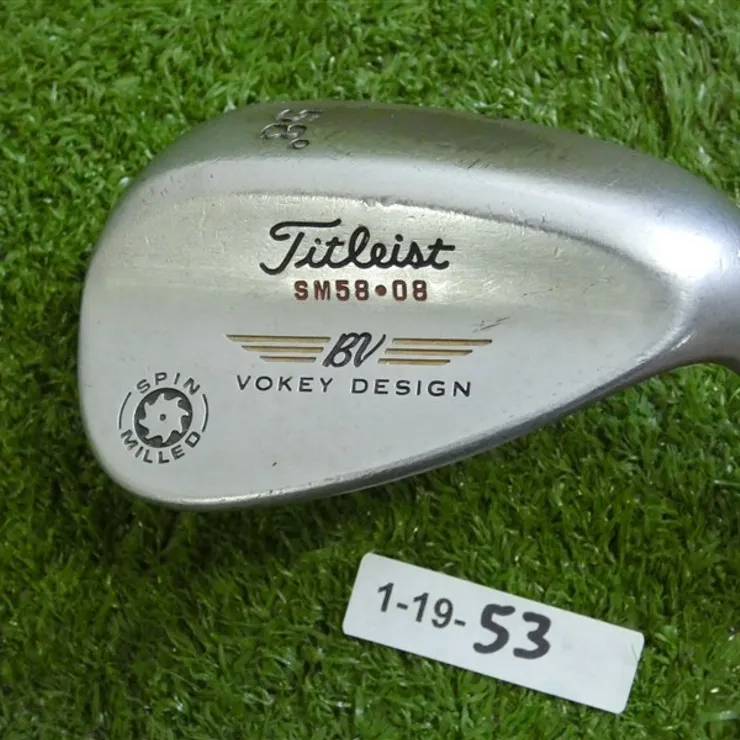 Titleist Vokey SM Spin Milled 58* 08* Lob Wedge Dynamic Gold Steel