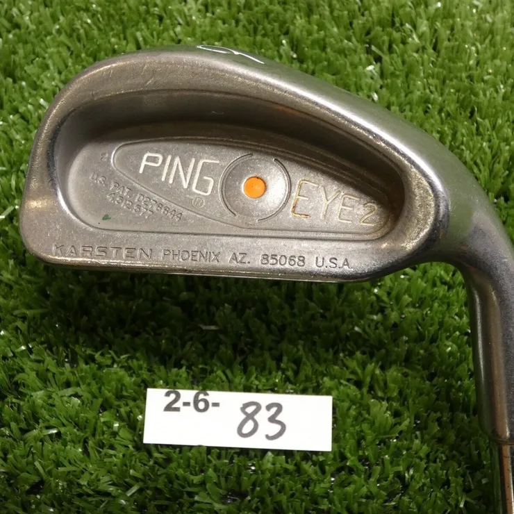 パイン-2点セット PING Eye 2 6 Iron ZZ Lite Stiff Steel Orange Dot 2.25* Flat -.5