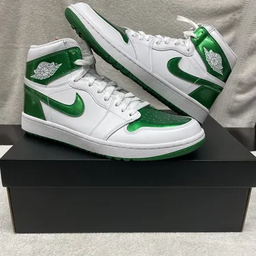 Nike Air Jordan 1 High G Golf Shoe White/Pine Green Men’s Size 12, Brand New