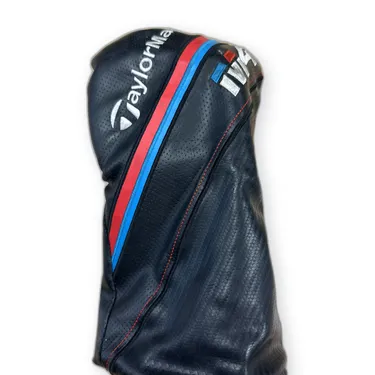 TaylorMade M4 Driver Headcover Black Synthetic Leather Blue Red