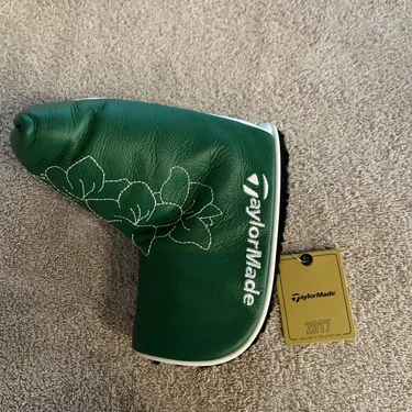New TaylorMade Masters 2017 Green/White Blade Putter Cover, Ships Today!