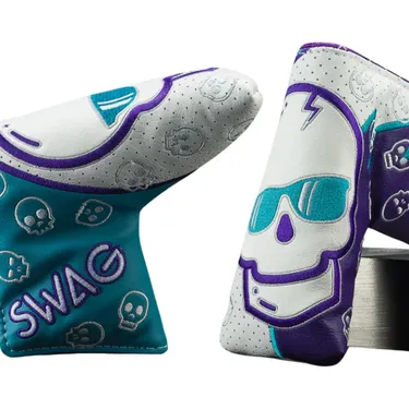 NEW SWAG GOLF'S "CAROLINA BUZZ SKULL" BLADE COVER (PEOPLES GOLF)