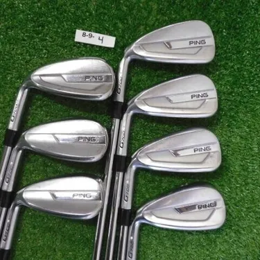 PING G700 Left Hand Irons 5-W & U AWT 2.0 Stiff Steel White