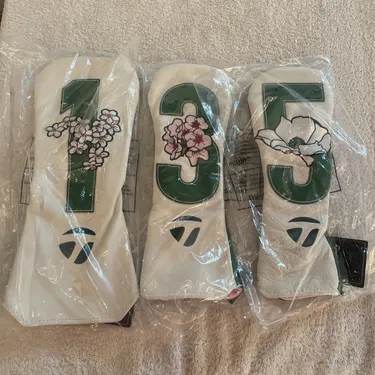 New TaylorMade 2022 Season Opener Masters Head Cover Set Driver, 3 Wood, 5 Wood