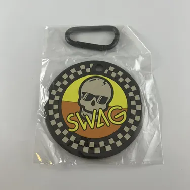 New SWAG Golf Checkered Flag Skull Racing Putting Disc Bag Tag 920385