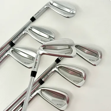 PING i210 Red Dot 4-UW Left Handed Iron Set - ProjectX 5.5 Regular - GP Grip