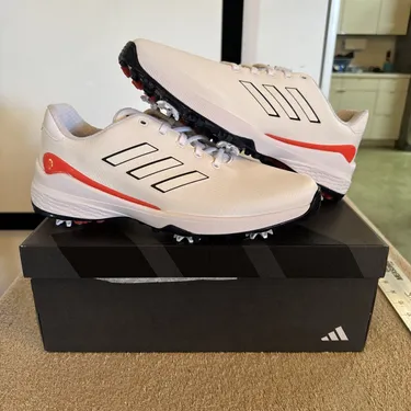 adidas ZG23 Spiked Golf Shoes Men’s 11.5 White/Orange New In Box, Ships Today