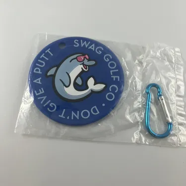 New SWAG Golf Flipper Blue Putting Disc Bag Tag RARE Don’t Give A Putt DGAP 384